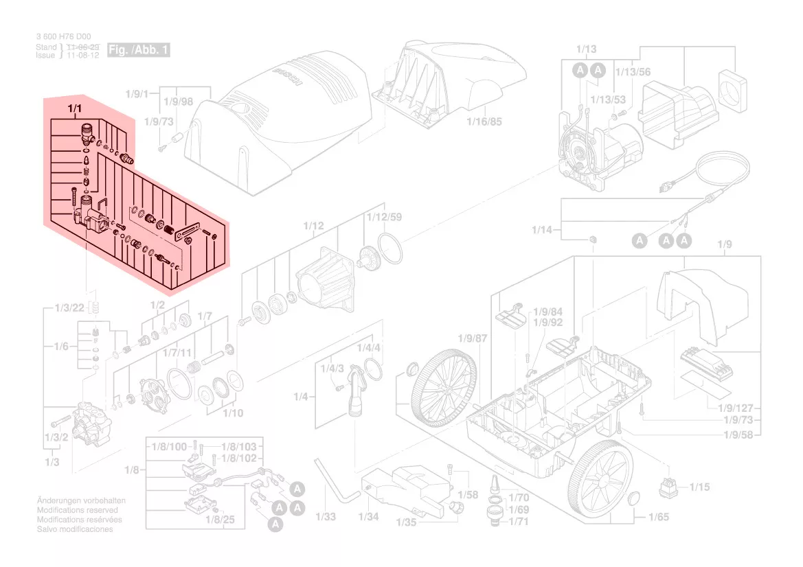 Tête de commande réf. F 016 F03 364 BOSCH